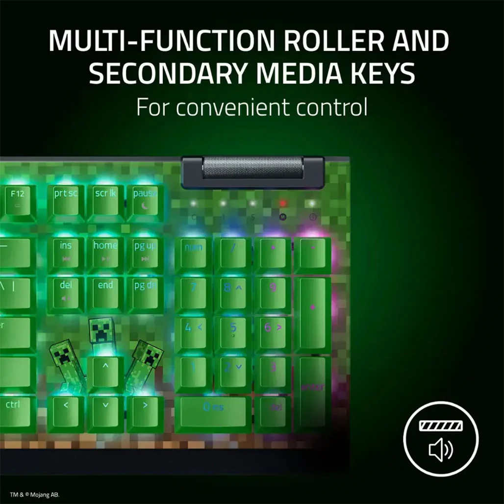 Razer BlackWidow V4 X Minecraft Edition Mechanical Gaming Keyboard – Green Switches - Image 7
