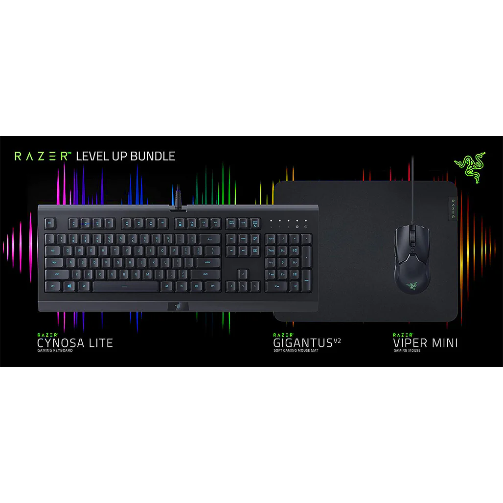 Razer Level Up Bundle: Cynosa Lite Keyboard, Gigantus V2 Medium MousePad, and Viper Mini Mouse - Image 4