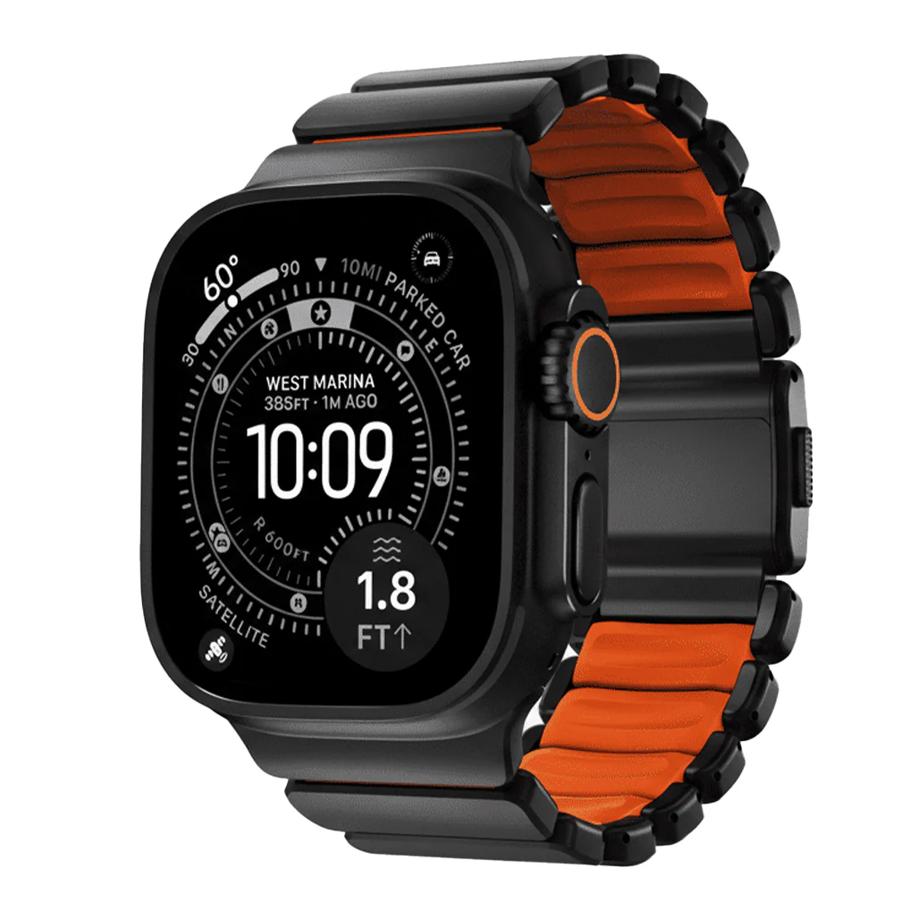 Redefine Magnetic Stainless Steel & Silicone Rugged Band for Apple Watch 44–49 mm - Image 3