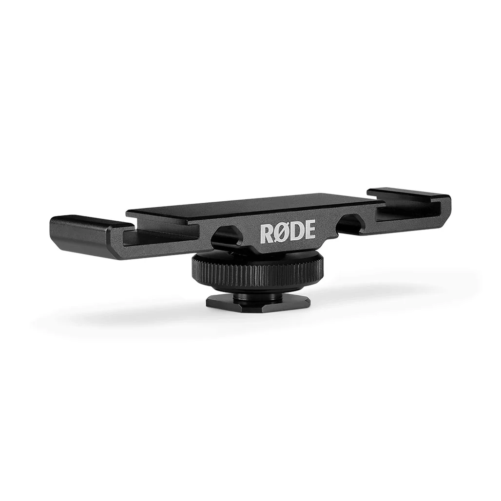 RØDE DCS-1 Dual Cold Shoe Mount - Lightweight Aluminum for Dual Microphone Setup