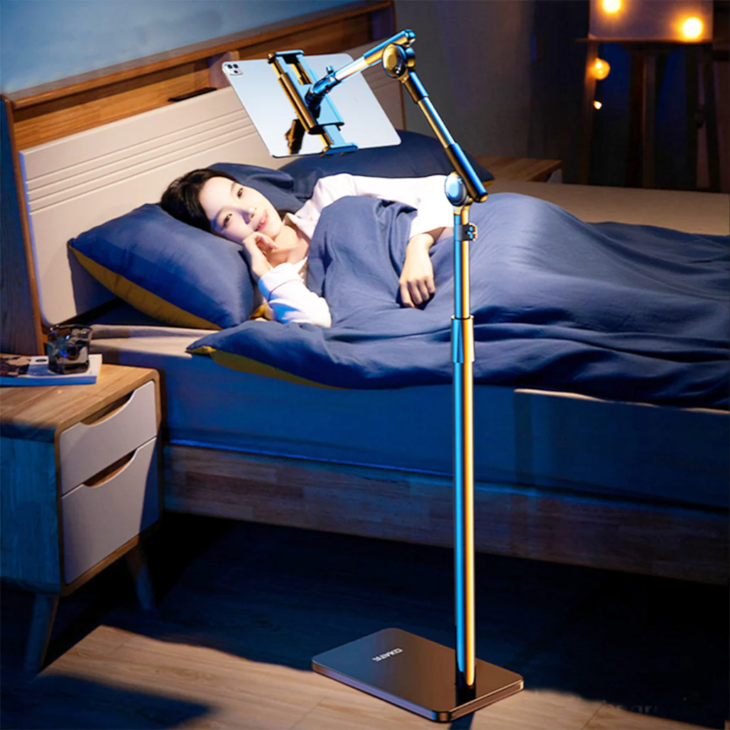 Rtako LD052 140CM Floor-Standing Turbo Self-Locking Lazy Bracket – 360° Adjustable Holder for Smartphones & Tablets - Image 5