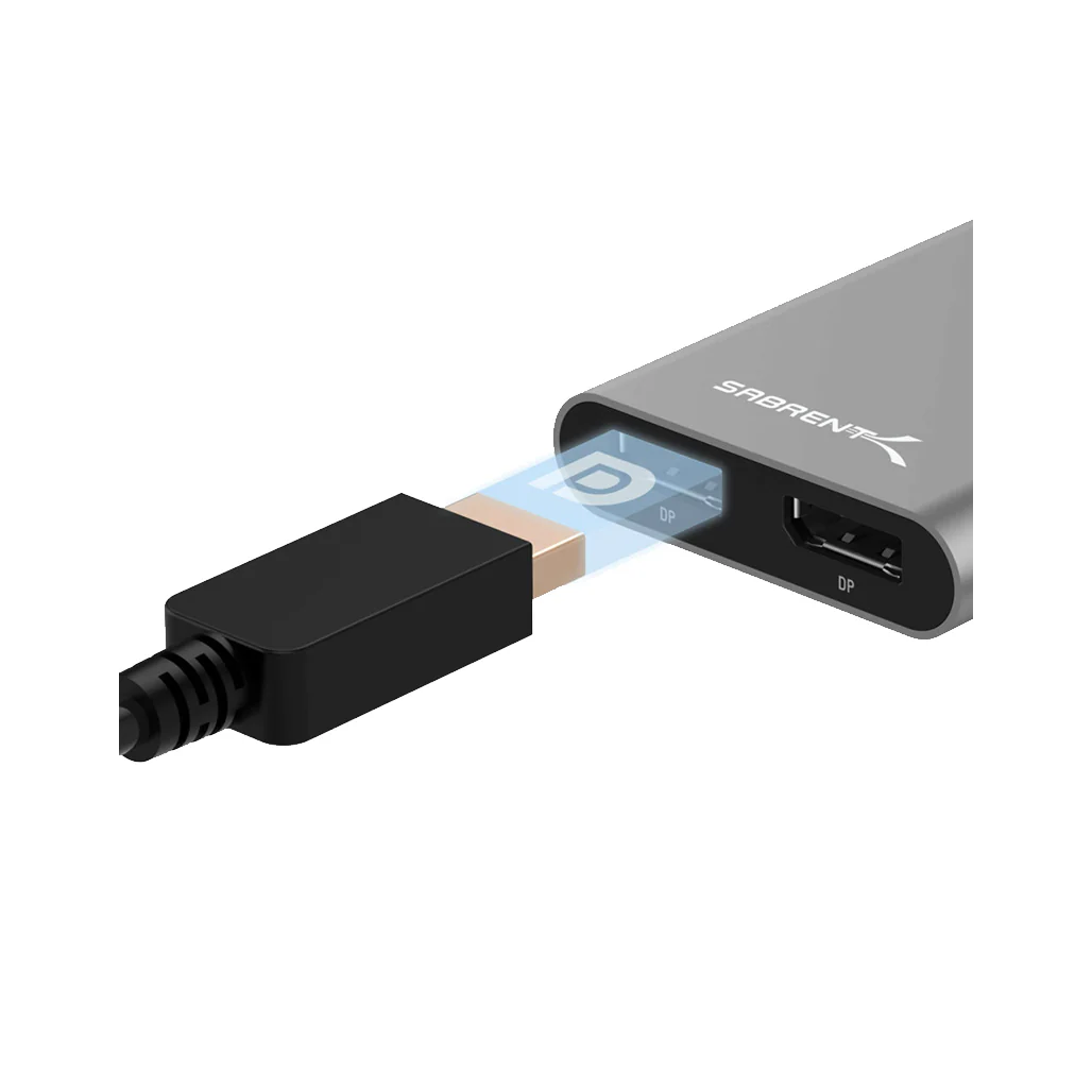 Sabrent Thunderbolt 3 to Dual DisplayPort Adapter – Supports Dual 4K 60Hz Monitors for MacBook Pro & iMac - Image 2