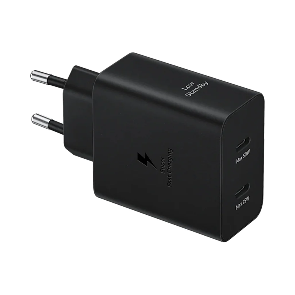 Samsung 50W PD Power Adapter T5020 with 5A USB-C to USB-C Cable - Dual-Port Fast Charger for Multi-Device Compatibility - Image 2