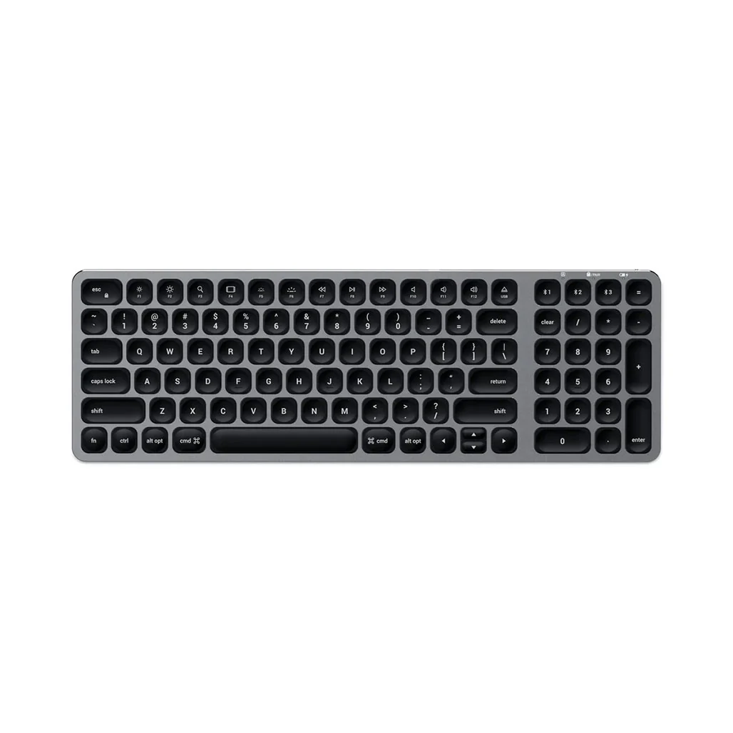 Satechi Compact Backlit Wireless Keyboard - Bluetooth 5.0, USB-C Rechargeable, Multi-Device