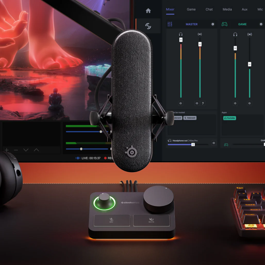 SteelSeries Alias Pro - XLR Microphone and Stream Mixer - Image 3