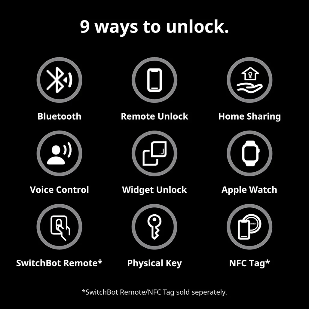 SwitchBot Lock Pro Smart Door Lock – Matter-Compatible, Voice Control, 15 Unlock Methods, Long Battery Life - Image 7