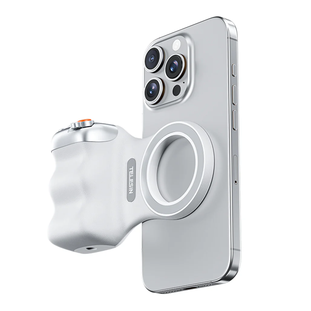 Telesin Fun Shot Magnetic Phone Grip – Ultra-Strong N52 Magnets, Ergonomic Handheld Design with telesin original light - Image 4