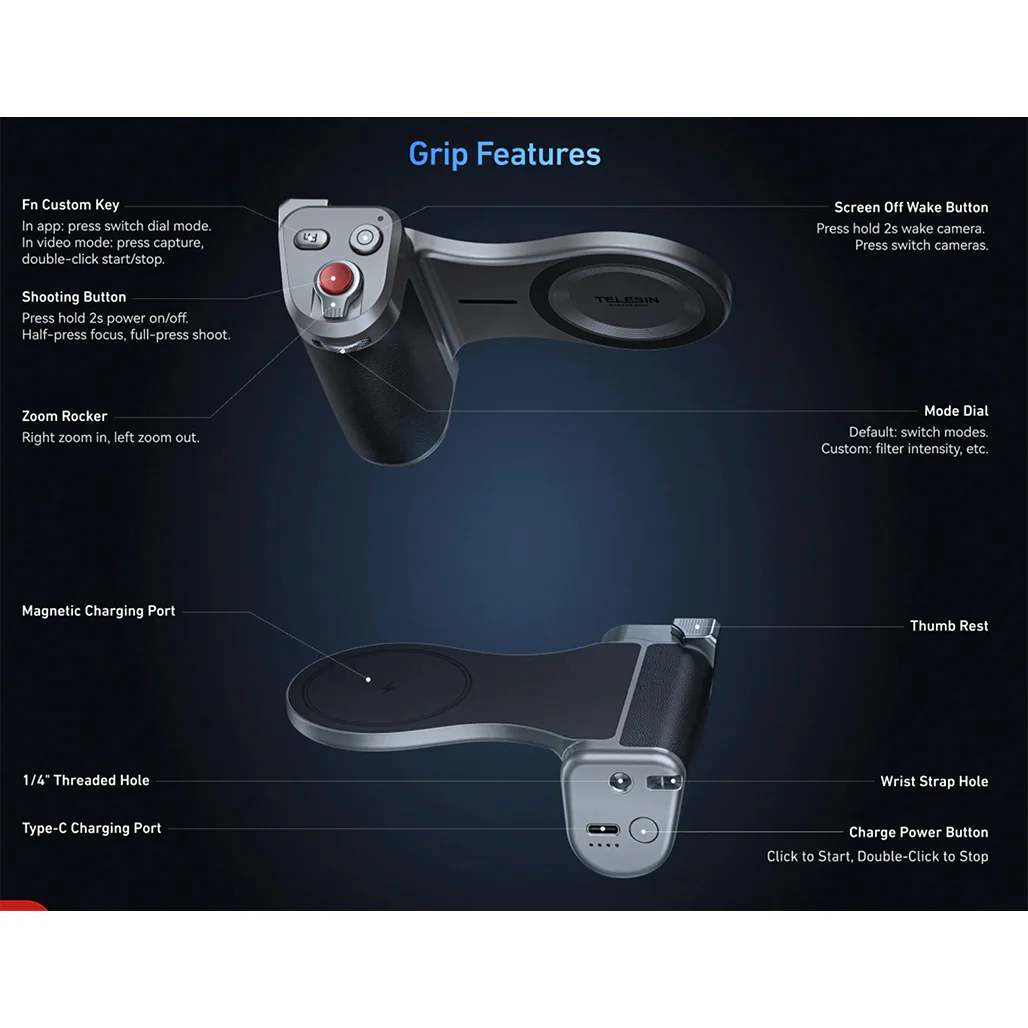 TELESIN Master Grip for iPhone17 Pro max - Image 9