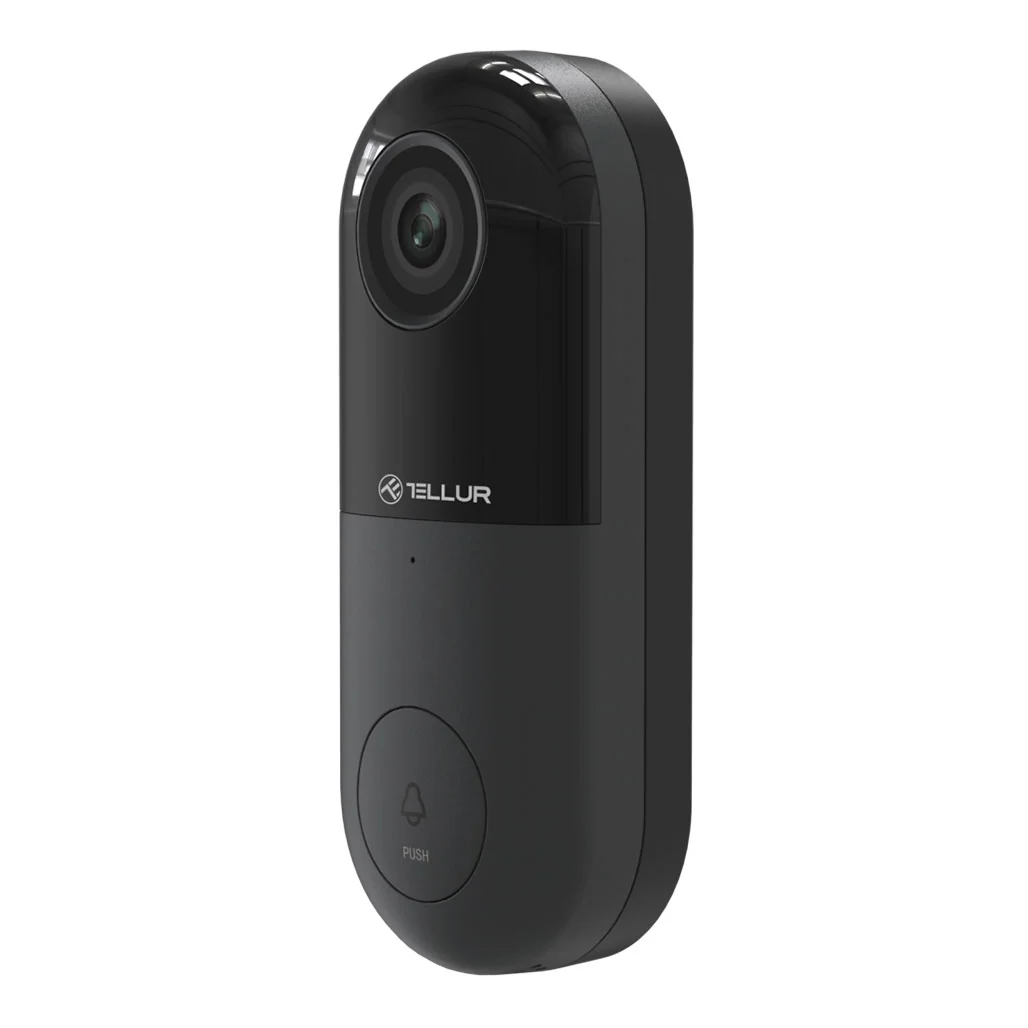 Tellur Video Doorbell WiFi - Full HD 1080P, Night Vision, Two-Way Audio, IP54 Weatherproof - Black - Image 3