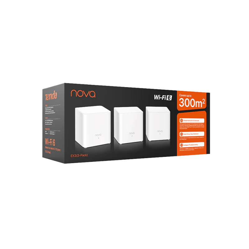 Tenda Nova EX3 AX1500 Whole-Home Mesh WiFi-6 System (3-Pack) - Image 3