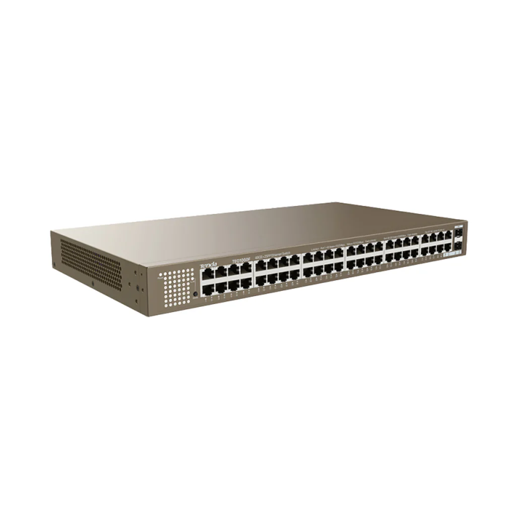 Tenda TEG1050F 48-Port Gigabit Unmanaged Switch + 2 SFP Slots – High-Density Rack-Mount Ethernet - Image 4