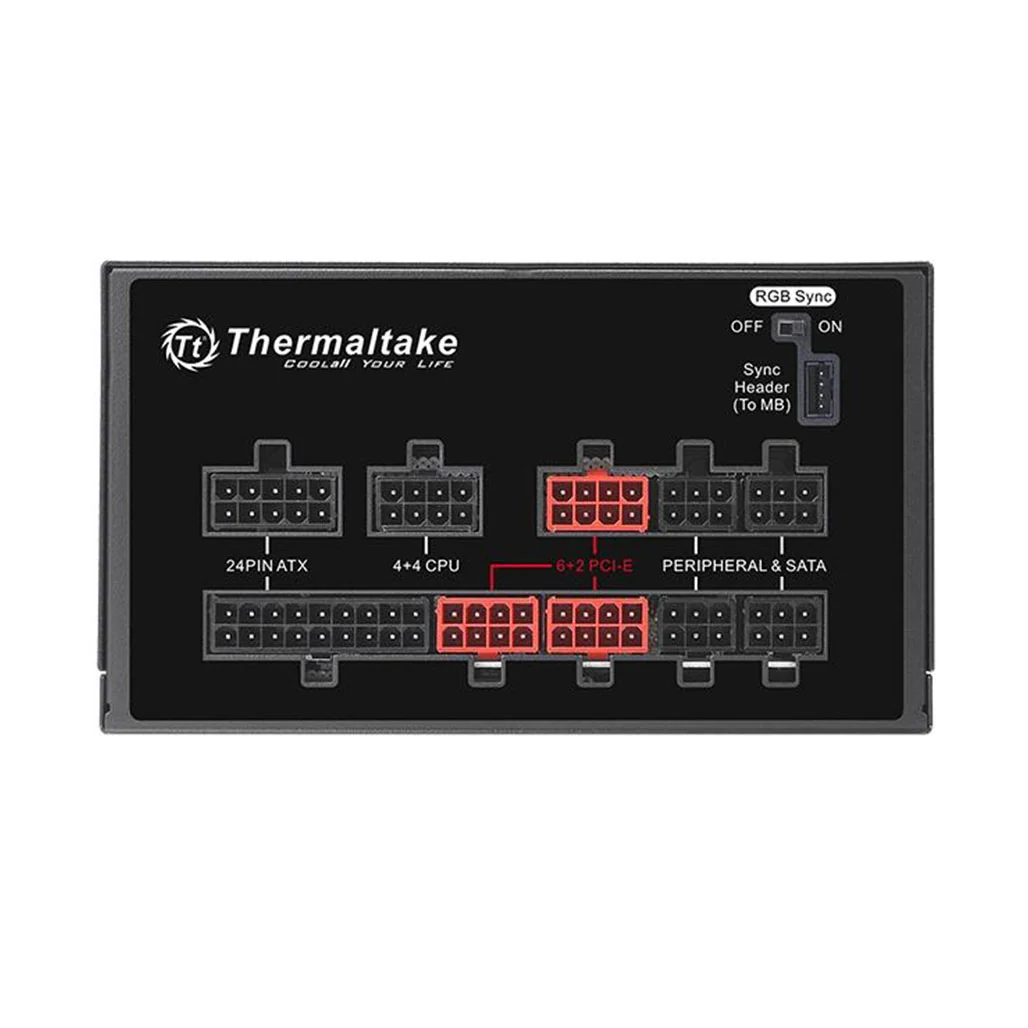 Thermaltake Toughpower Grand RGB 850W - Fully Modular ATX Power Supply with Addressable RGB Fan and 80 PLUS Gold Efficiency - Image 5