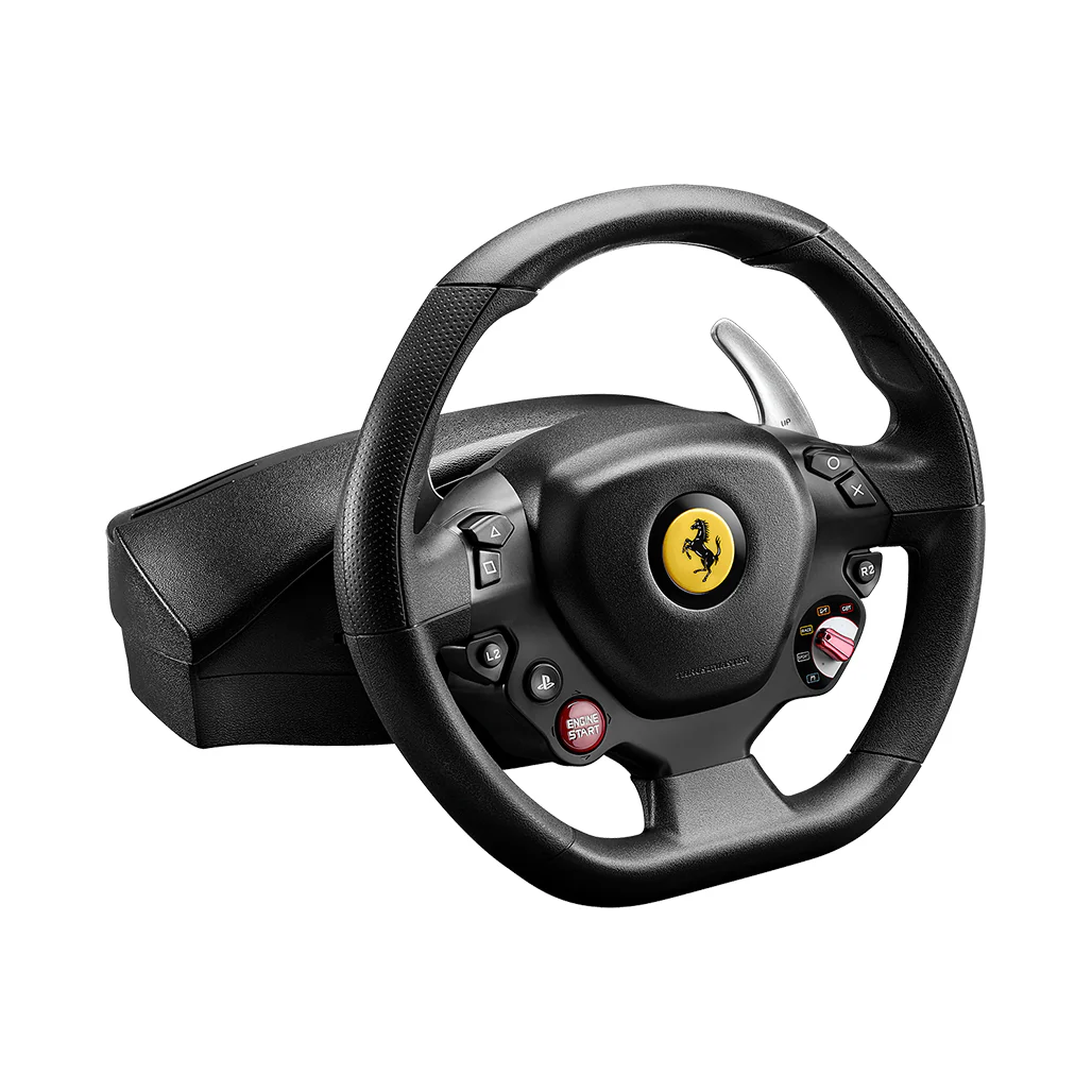 Thrustmaster T80 Ferrari 488 GTB Edition Racing Wheel | Official PS4 & PC Compatibility, Bungee Cord Mechanism, Adjustable Pedals - Image 2