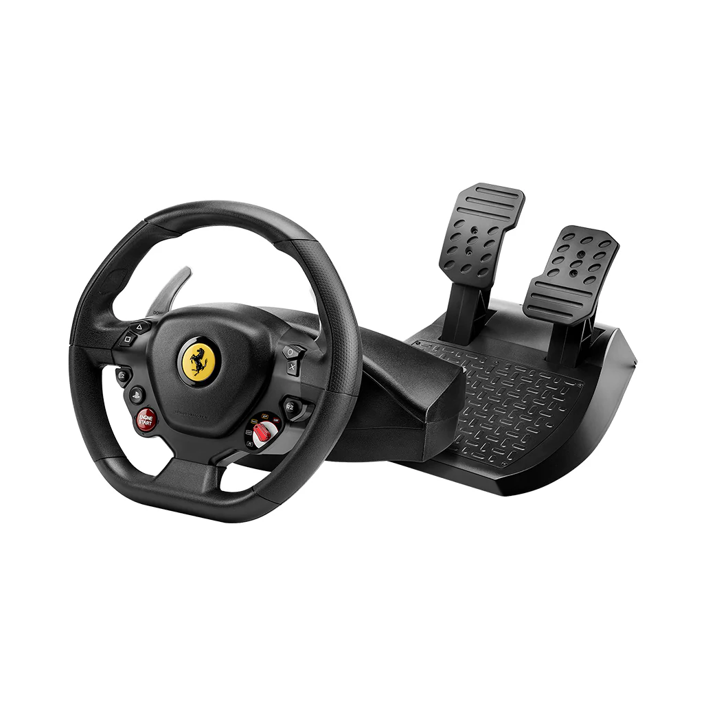 Thrustmaster T80 Ferrari 488 GTB Edition Racing Wheel | Official PS4 & PC Compatibility, Bungee Cord Mechanism, Adjustable Pedals - Image 3