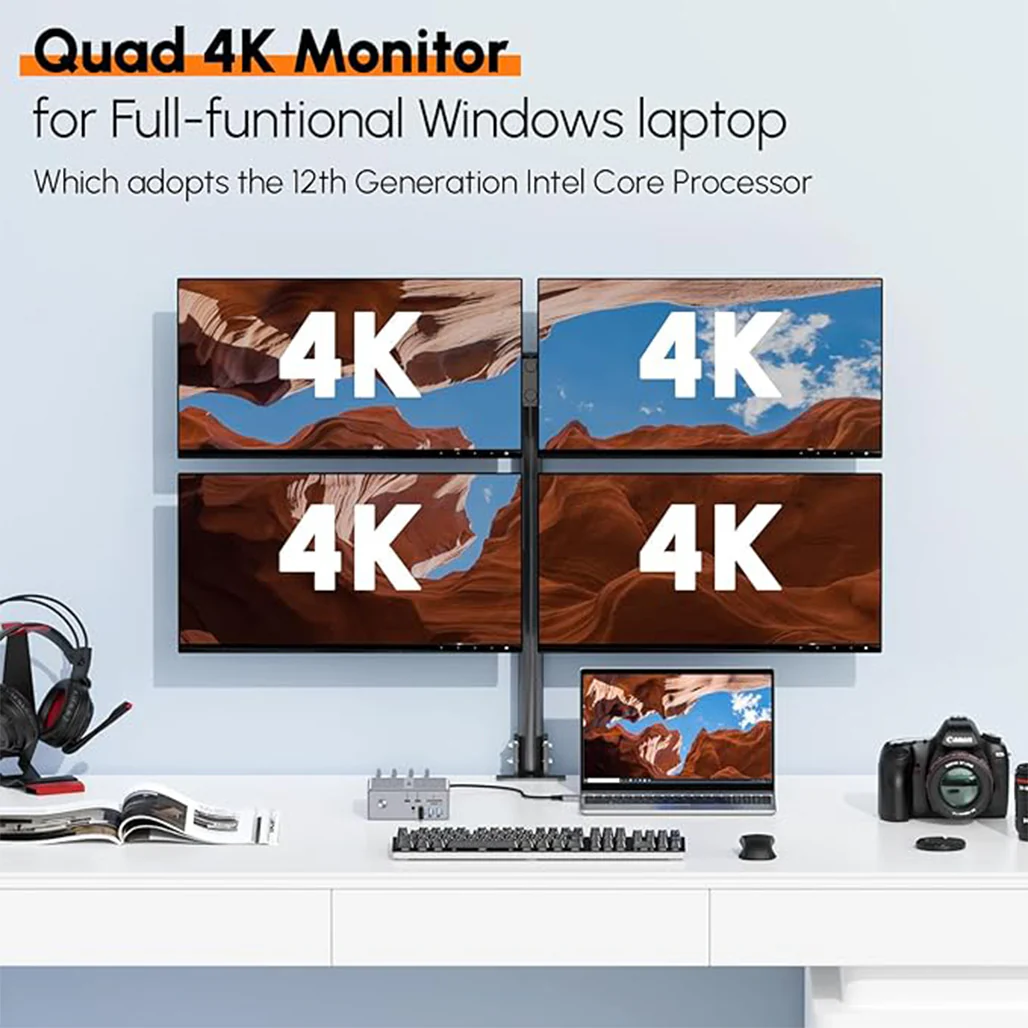 TobenONE DisplayLink Docking Station - Triple Monitor Setup with 120W Power Adapter, 18 Ports, USB-C, HDMI, DisplayPort - Image 6