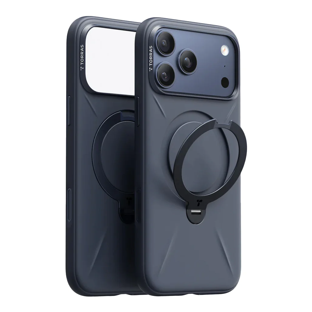 Torras Ostand Q3 Silicone Case with 360° Magnetic Stand for iPhone 17 Series - Image 3