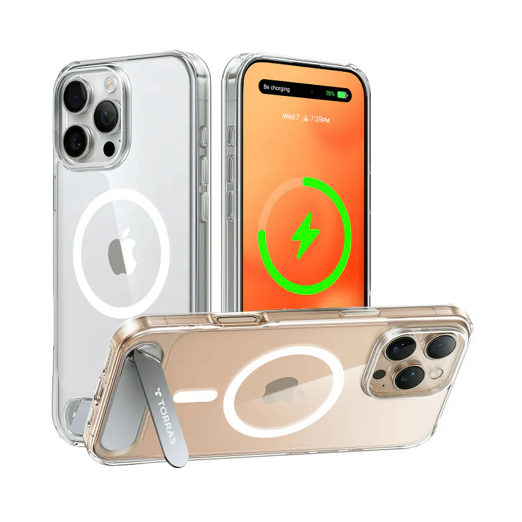 Torras Pstand MagSafe Case for iPhone 16 Pro | Slim, Durable, and Magnetic Case with Adjustable Stand - Image 4