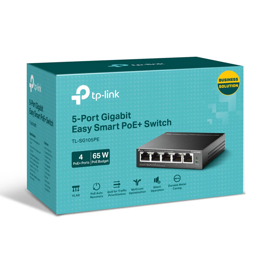 TP-Link TL-SG105PE 5-Port Gigabit Easy Smart Switch with 4-Port PoE+ - Image 5