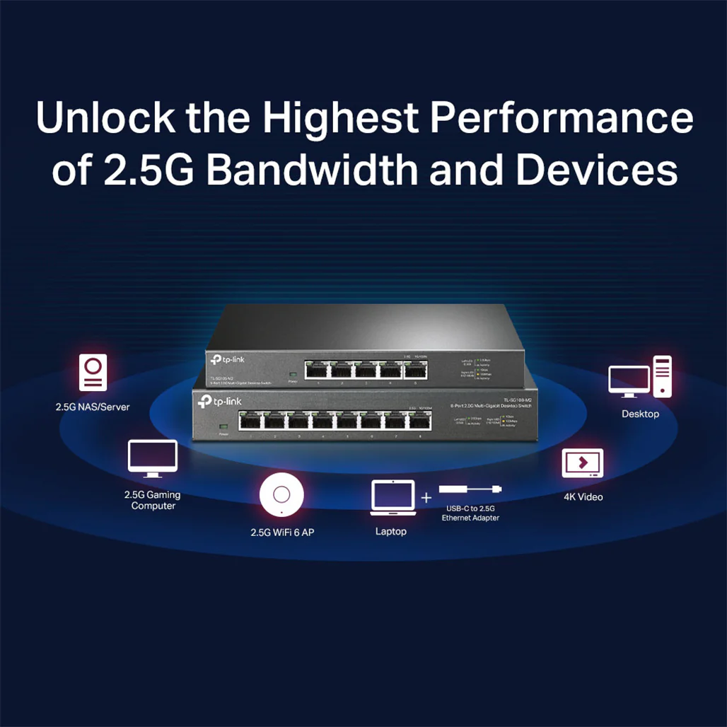 TP-Link TL-SG108-M2 - 8-Port 2.5G Desktop Ethernet Switch - Image 4