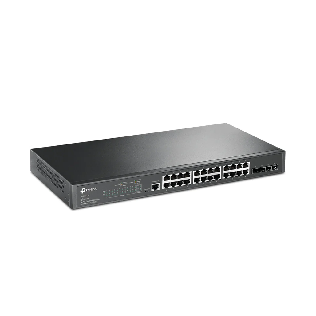 TP-Link TL-SG3428 - JetStream 24-Port Gigabit L2 Managed Switch with 4 SFP Slots - Image 2