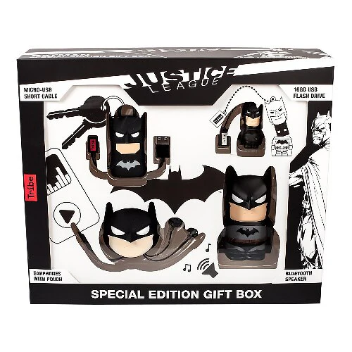 Tribe DC Batman Movie Gift Box, Keyline microUSB, 16gb USB drive, BT Speaker, Ear Phone Baggy