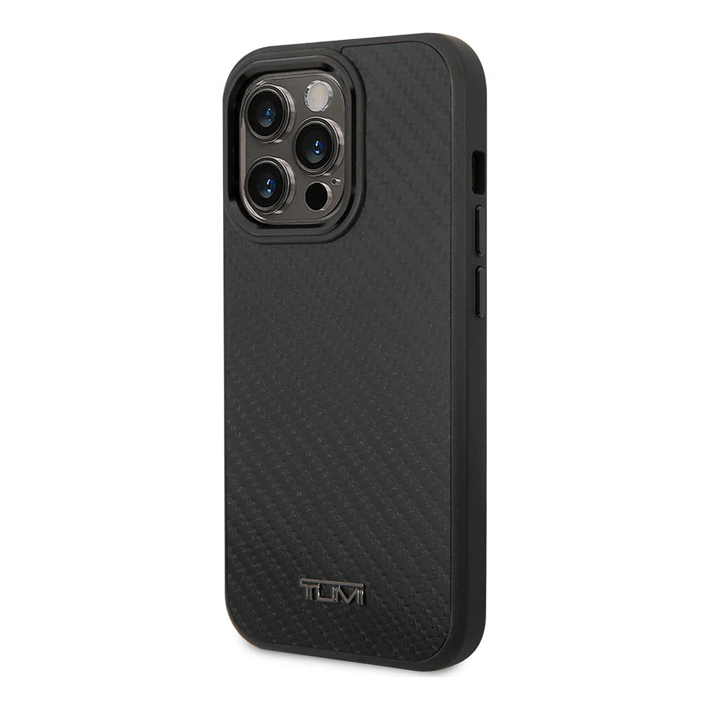 Tumi Genuine Aluminum Carbon Fiber Hard Case for iPhone 14 Pro Max - Image 2