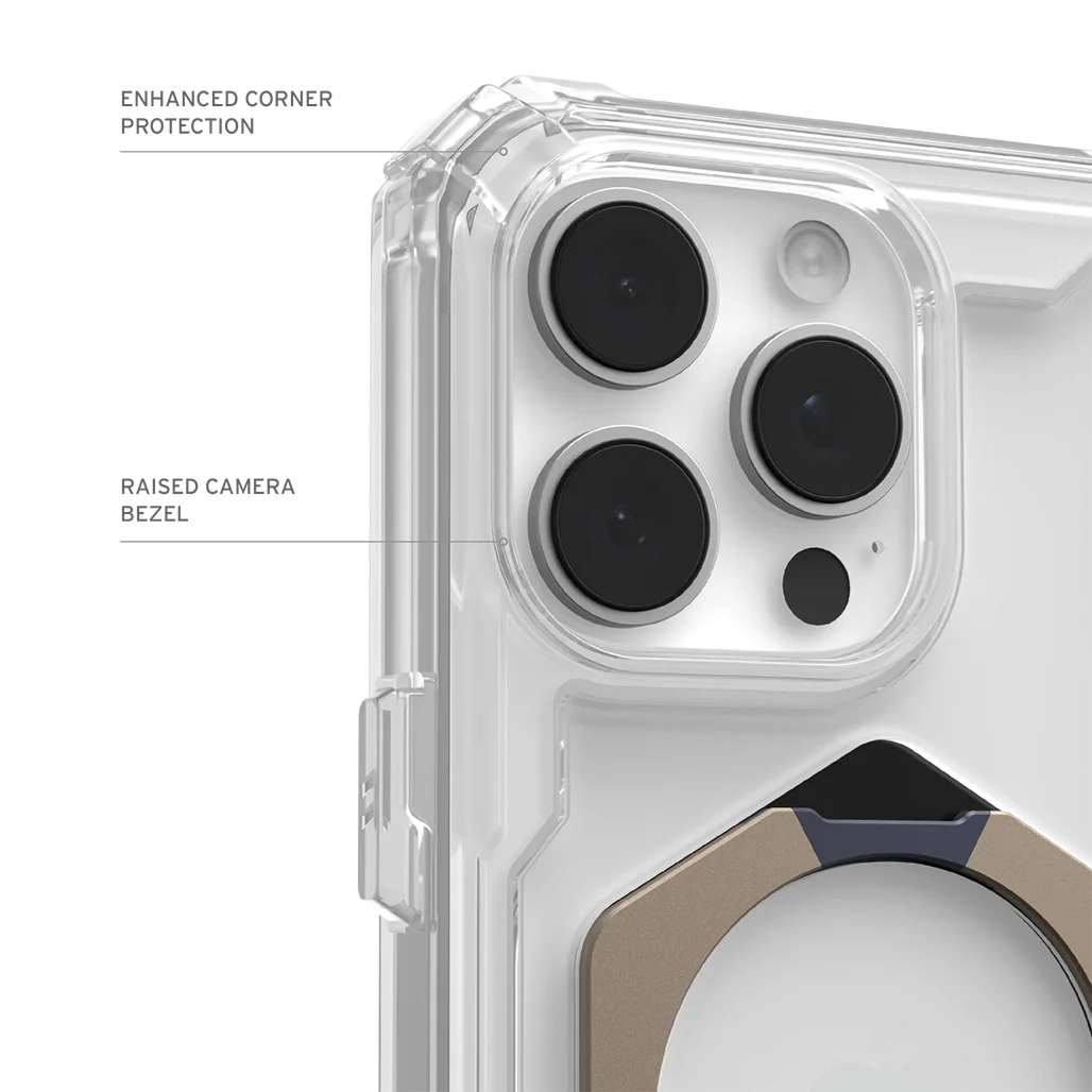 UAG Plasma XTE iPhone 16 Pro Max Case - Clear/Titanium | Ultimate Drop Protection, MagSafe Compatibility, and Metal Kickstand - Image 5