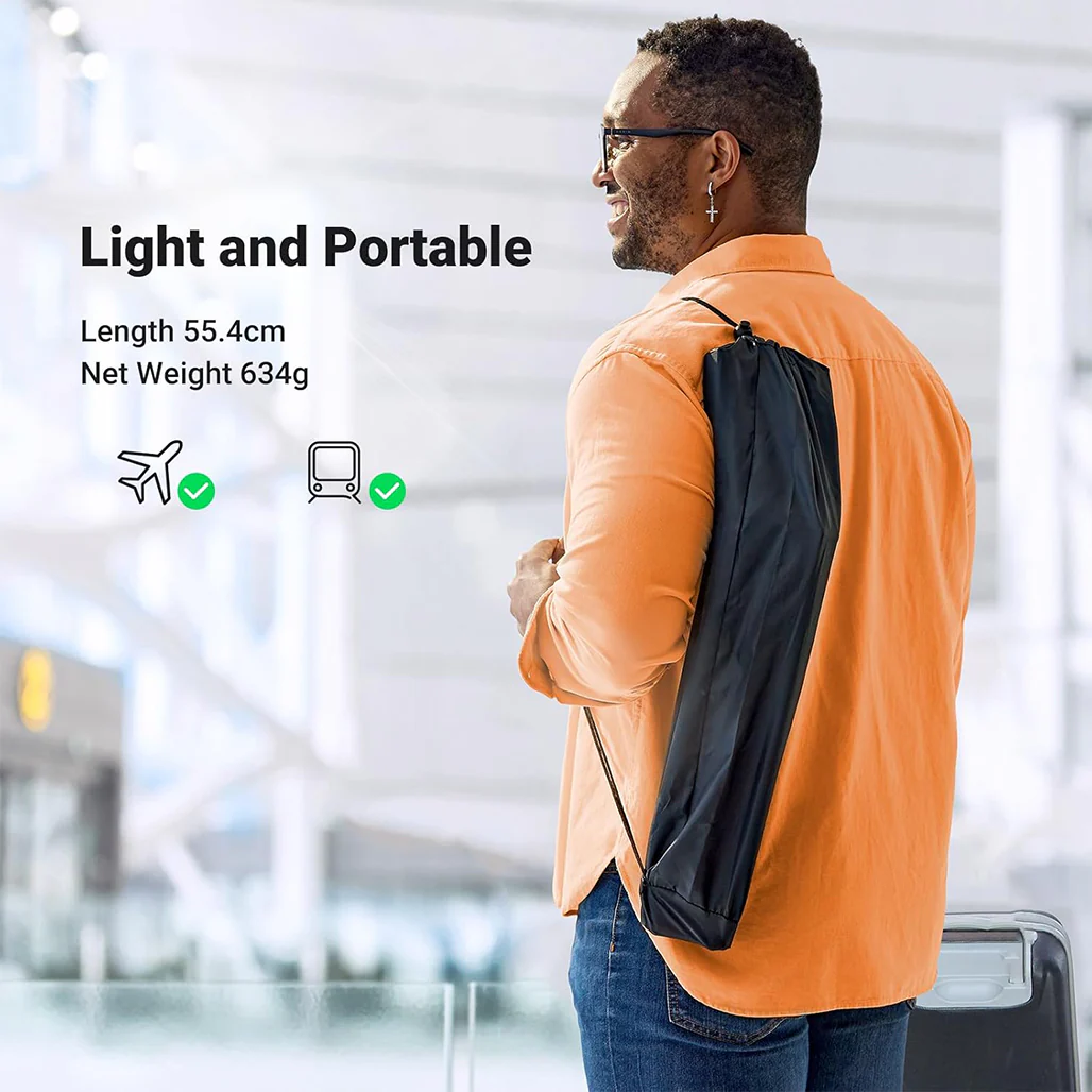 UGREEN 1.7m Adjustable Tripod Stand for Phone and Tablet | Dual Holders, 360° Adjustment, Aluminum Sturdy Base - Image 7