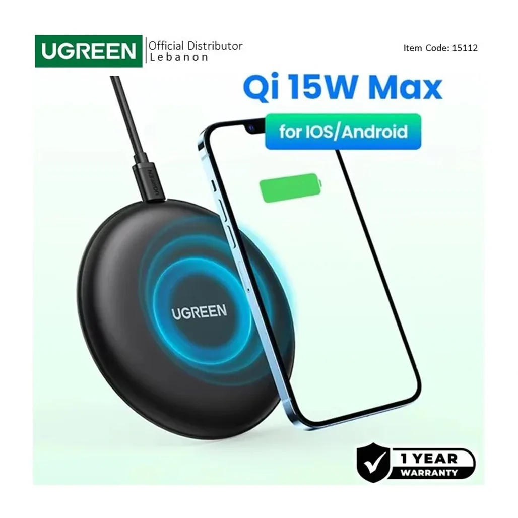 Ugreen 15W Fast Wireless Charging Pad CD186 - Image 4