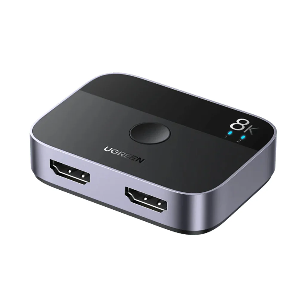 UGreen 2-in-1 Out HDMI 2.1 Switch | 8K@60Hz, 4K@144Hz, VRR Support | USB Powered