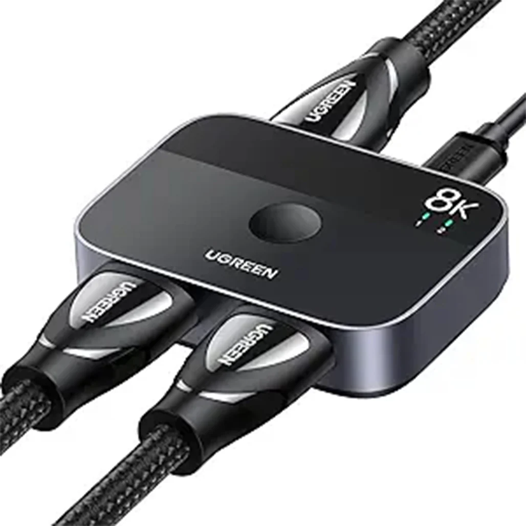 UGreen 2-in-1 Out HDMI 2.1 Switch | 8K@60Hz, 4K@144Hz, VRR Support | USB Powered - Image 2