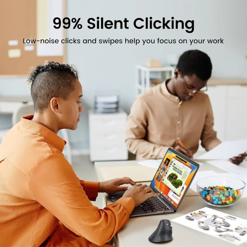 UGreen 25444 Vertical Mouse Wireless Ergonomic Mouse - Image 5