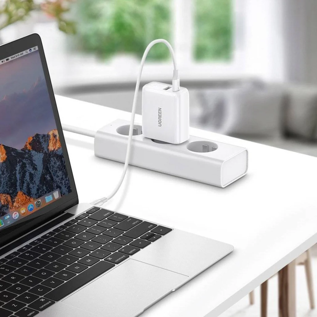 Ugreen 38W Dual-Port USB-C + USB-A Fast Charger – Smart Wall Charger (EU Plug) - Image 6