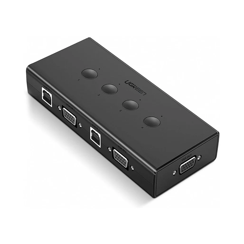 UGREEN 4-Port VGA KVM Switch – Seamless Multi-PC Control with Full HD 1080P Support