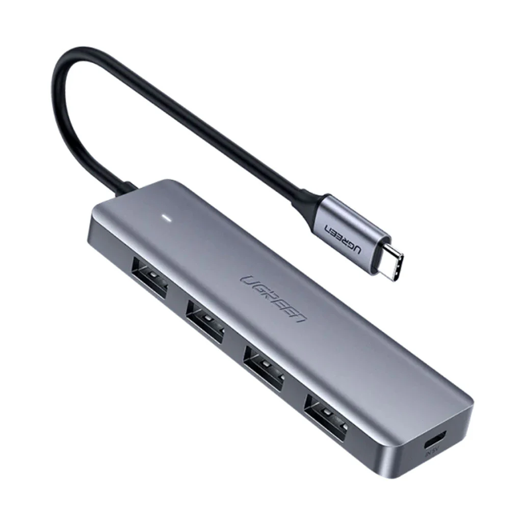 UGreen 4-Port USB 3.0 Hub with USB-C Connector – Expand Your Connectivity with High-Speed Data Transfer
