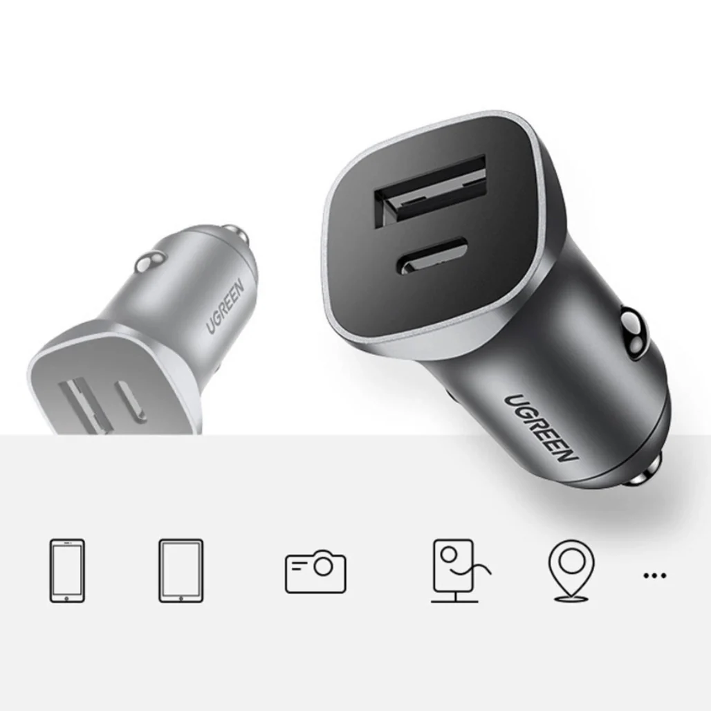 Ugreen 40858 30W USB C Car Charger Dual Port PD3.0 QC3.0 Fast Charging - Image 4