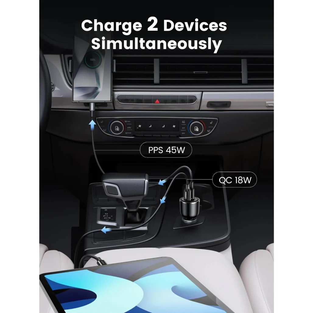Ugreen 63W USB C Car Charger Adapter - Image 5