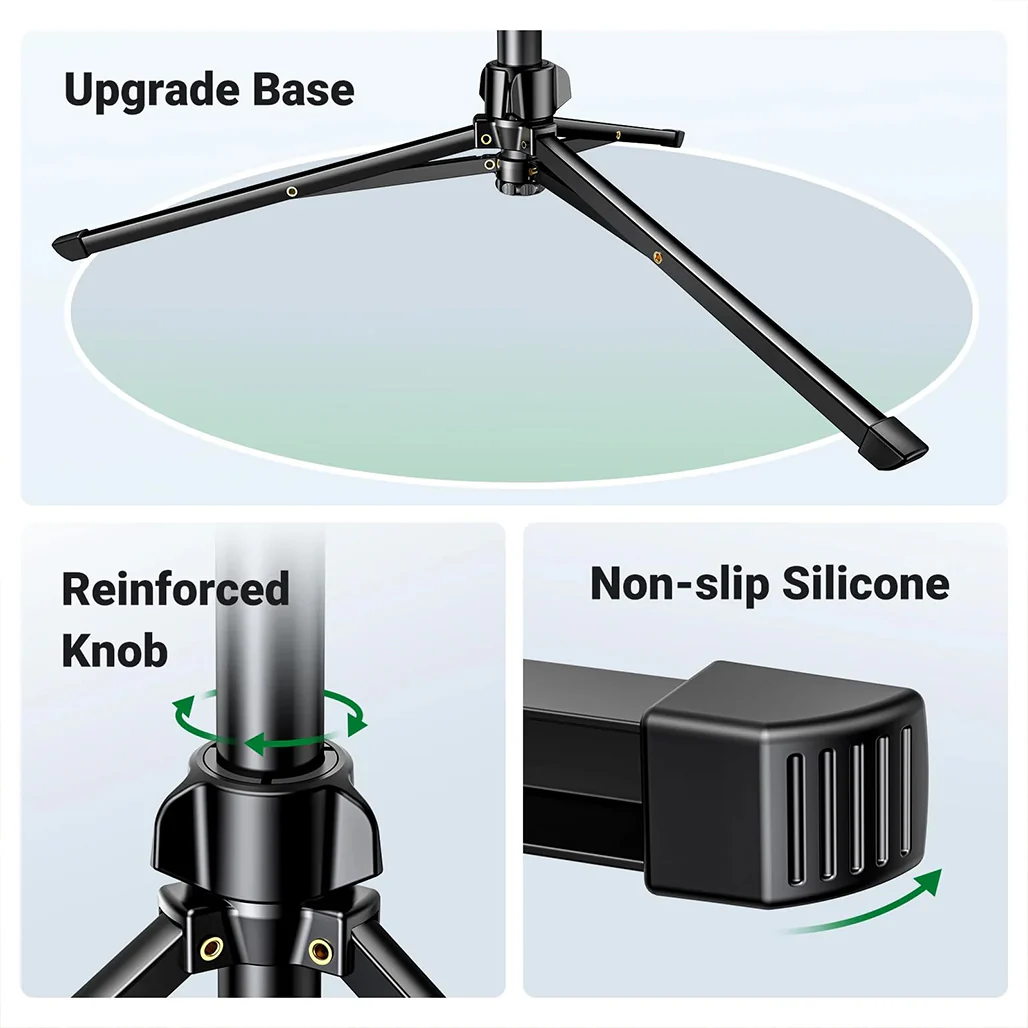 UGREEN 70-Inch Aluminum Phone Tripod with Bluetooth Remote | Sturdy & Adjustable Selfie Stick for iPhone, Galaxy, GoPro - Image 6