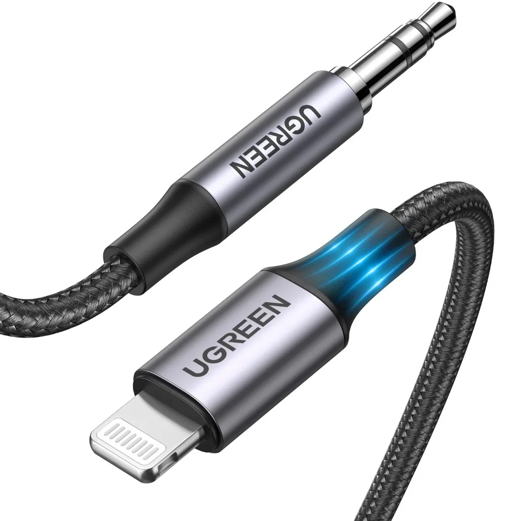 Ugreen 70509 Lightning To 3.5 Male Adaptor Cable Black 1M - Image 2