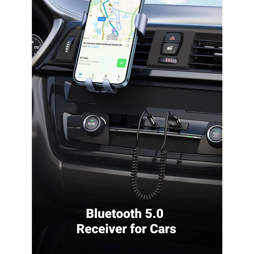 UGreen 70601 Bluetooth Aux Adapter – Car Aux Bluetooth v5.0 Receiver with 3.5mm Jack and Built-in Microphone for Stereo Music Streaming and Hands-Free Calls - Image 7