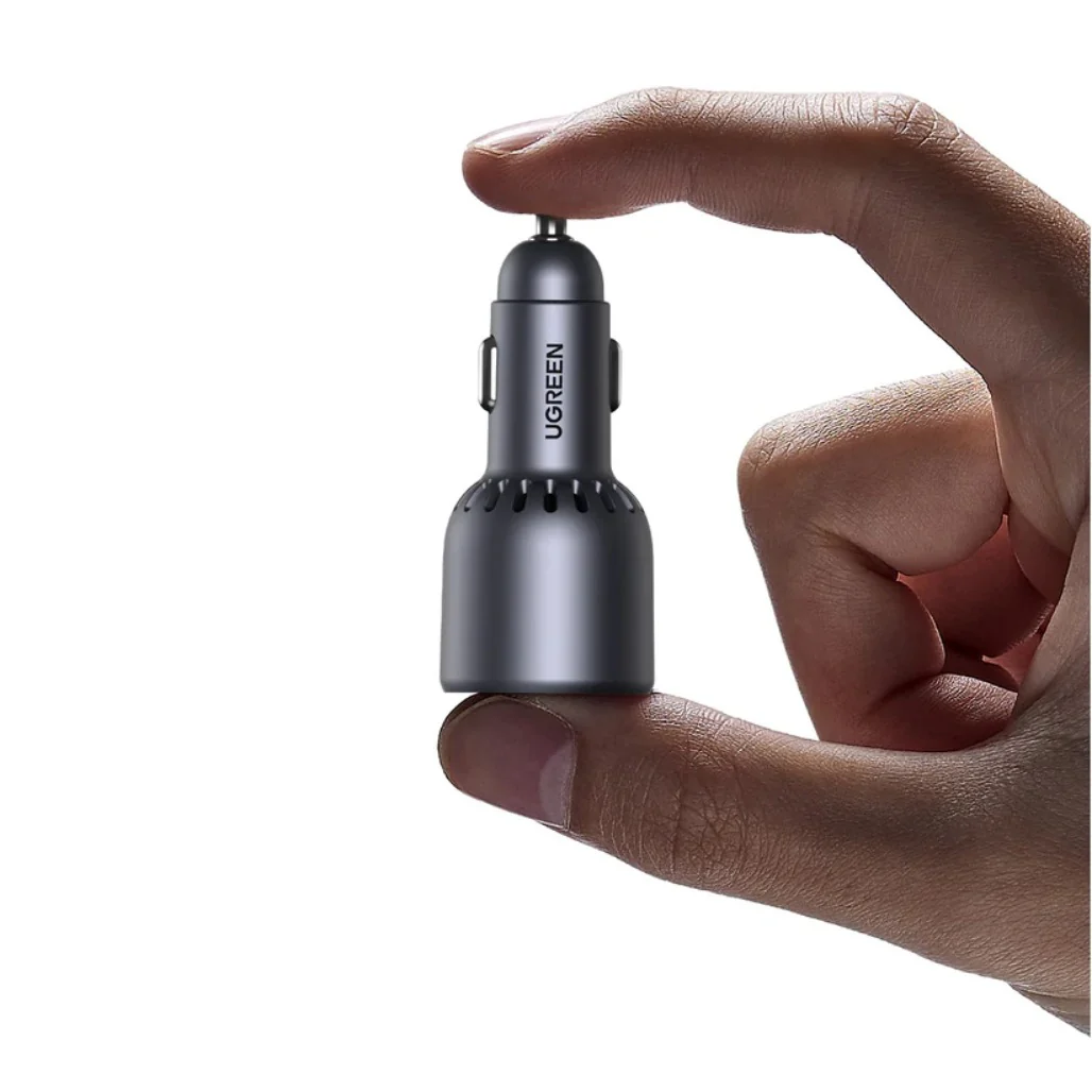 Ugreen 75W Dual Type-C 1x USB Ports Metal Car Charger - 35024 - Image 5