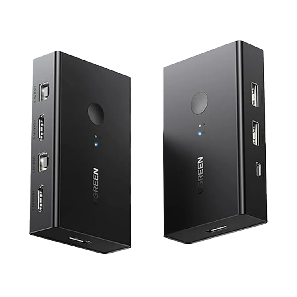 UGreen HDMI KVM Switch 2-in-1 Out | 4K@60Hz with 4 USB Ports | Control 2 Computers with 1 Monitor