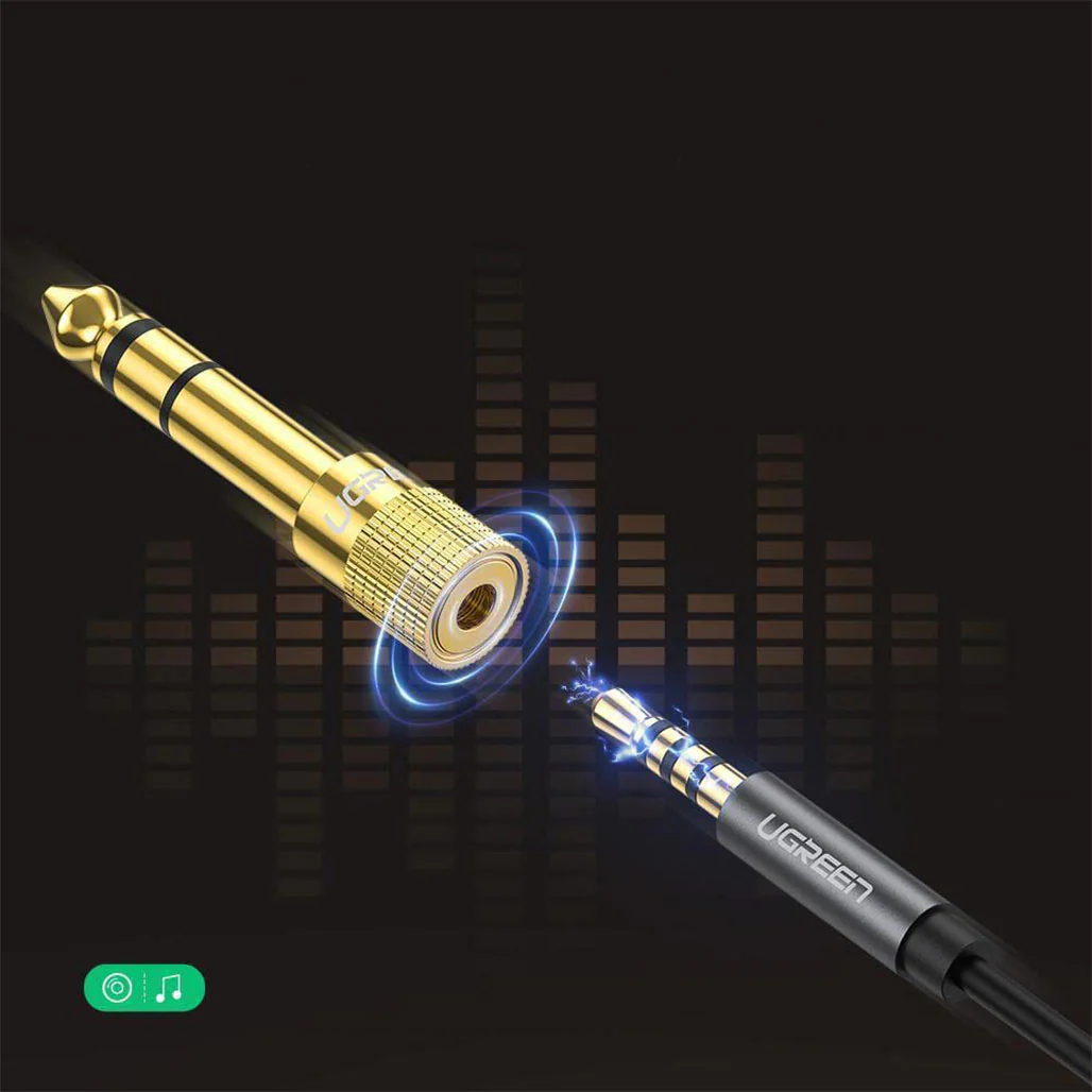 UGreen 3.5mm to 6.35mm Headphone Jack Adapter | Gold-Plated Audio Converter - Image 3