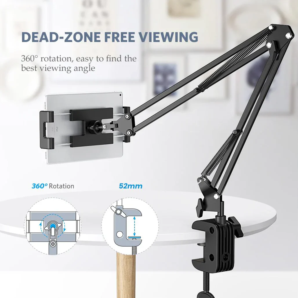 UGREEN Lazy Arm Tablet Holder | 360° Adjustable Tablet Stand with 2-Stage Flexible Arms - Image 3