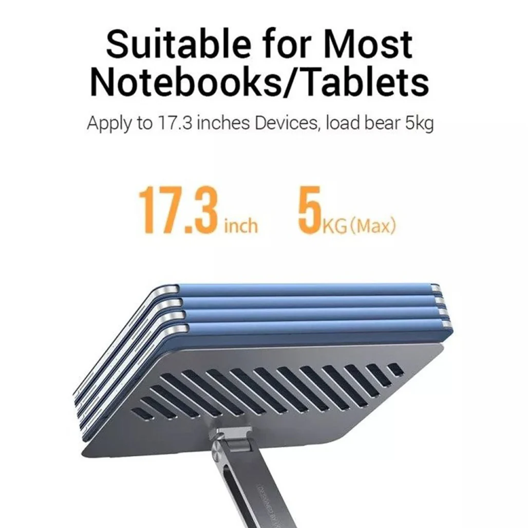 UGREEN Multi-Angle Adjustable Laptop Stand – Ergonomic & Portable Aluminum Riser for Laptops and Tablets - Image 7