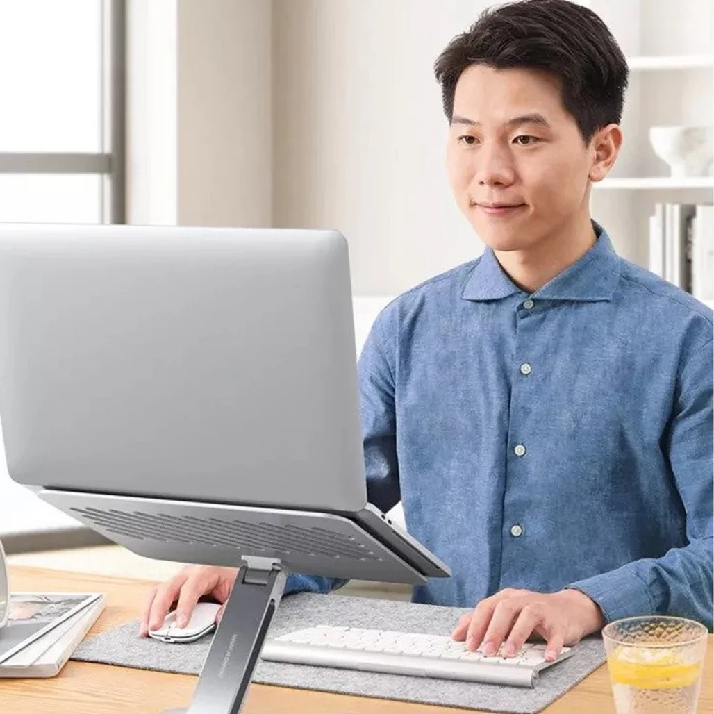 UGREEN Multi-Angle Adjustable Laptop Stand – Ergonomic & Portable Aluminum Riser for Laptops and Tablets - Image 9