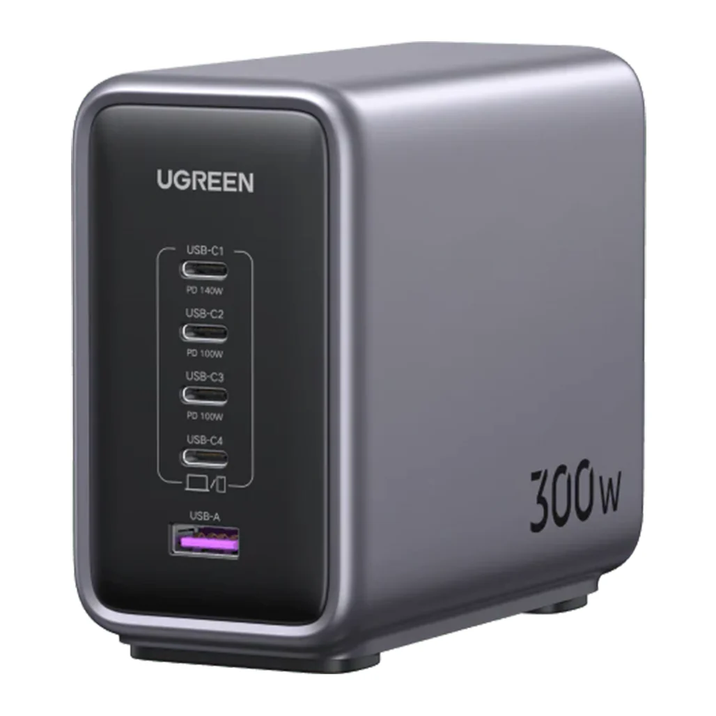 Ugreen Nexode 300W USB C GaN Charger - 5-Port Desktop Charger for Laptops, Tablets, and Smartphones