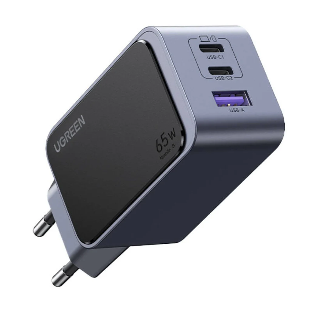Ugreen Nexode S 65W GaN Fast Charger 3-Port USB-C Wall Charger 2 USB-C PD 1 USB-A - Image 2