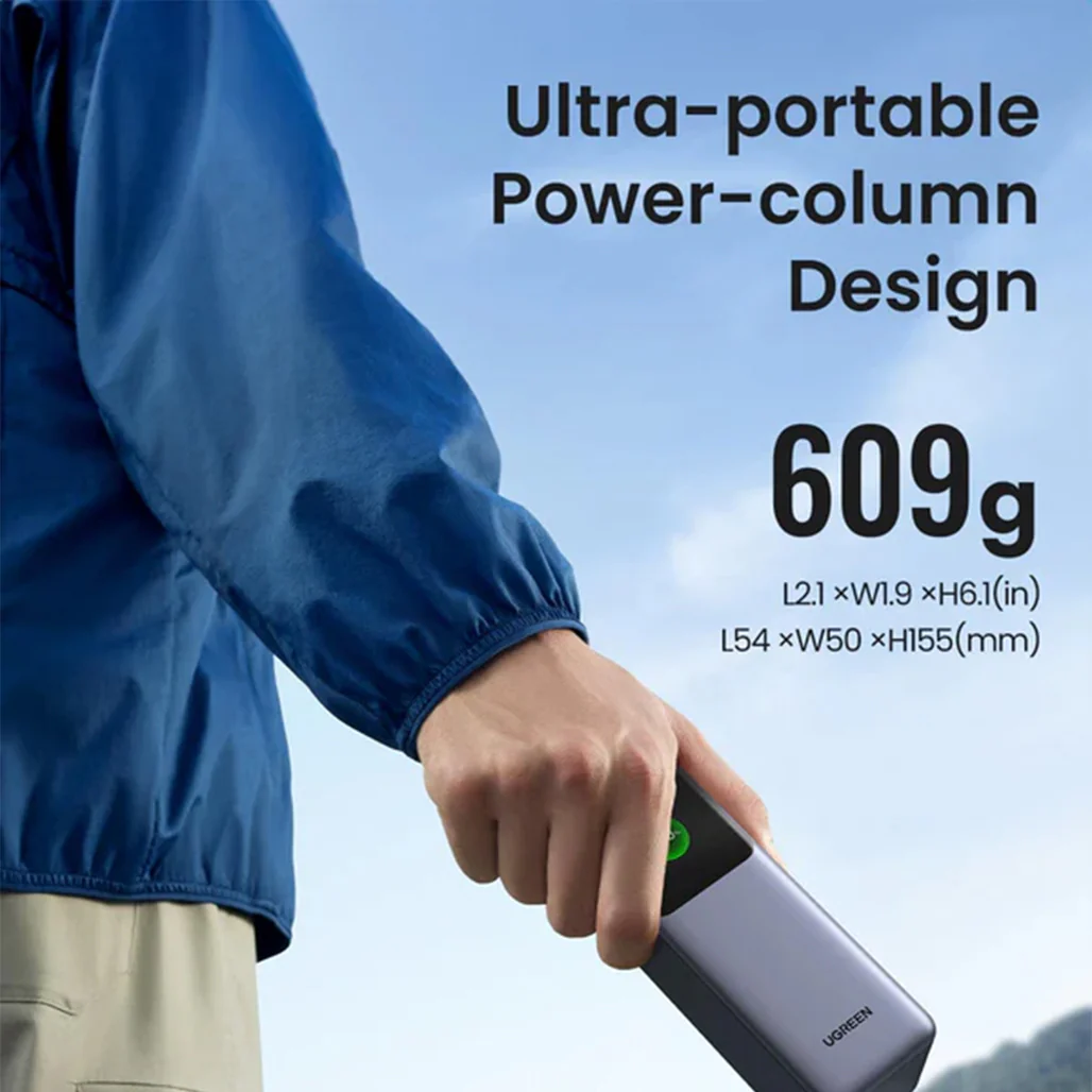 UGREEN Nexode Power Bank 25000mAh 200W – High-Capacity Portable Charger with PD 3.1, Dual USB-C Ports, and Universal Compatibility - Image 9