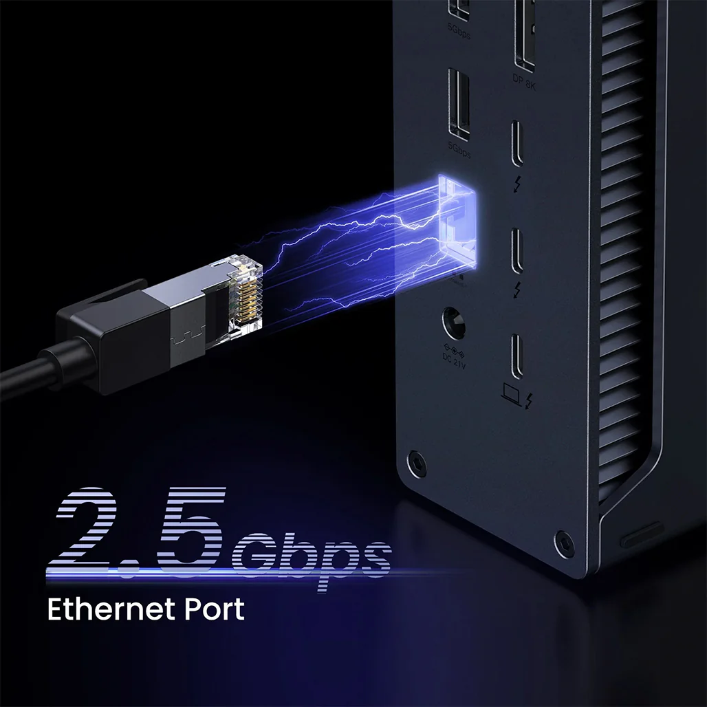 UGREEN Revodok Max 213 13-in-1 Thunderbolt 4 USB-C Hub Docking Station | Dual 4K or 8K Display, 90W Charging - Image 6